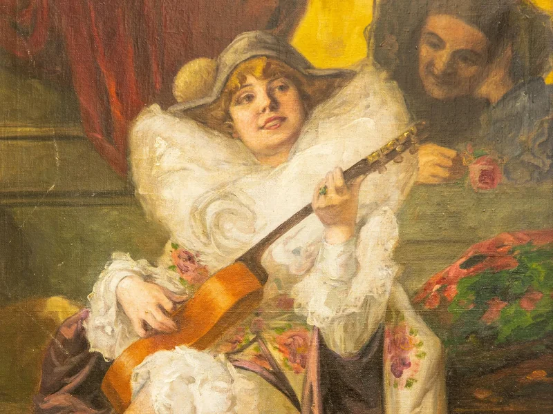 1870-Richard Geiger - Colombina e Pierrot